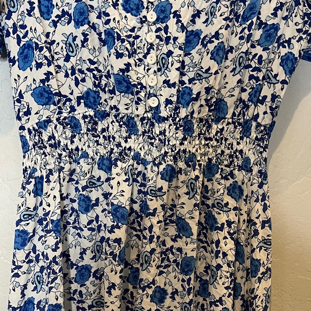 Abel the Label Blue and White Floral Midi high low Dress size Small - Picture 4 of 11